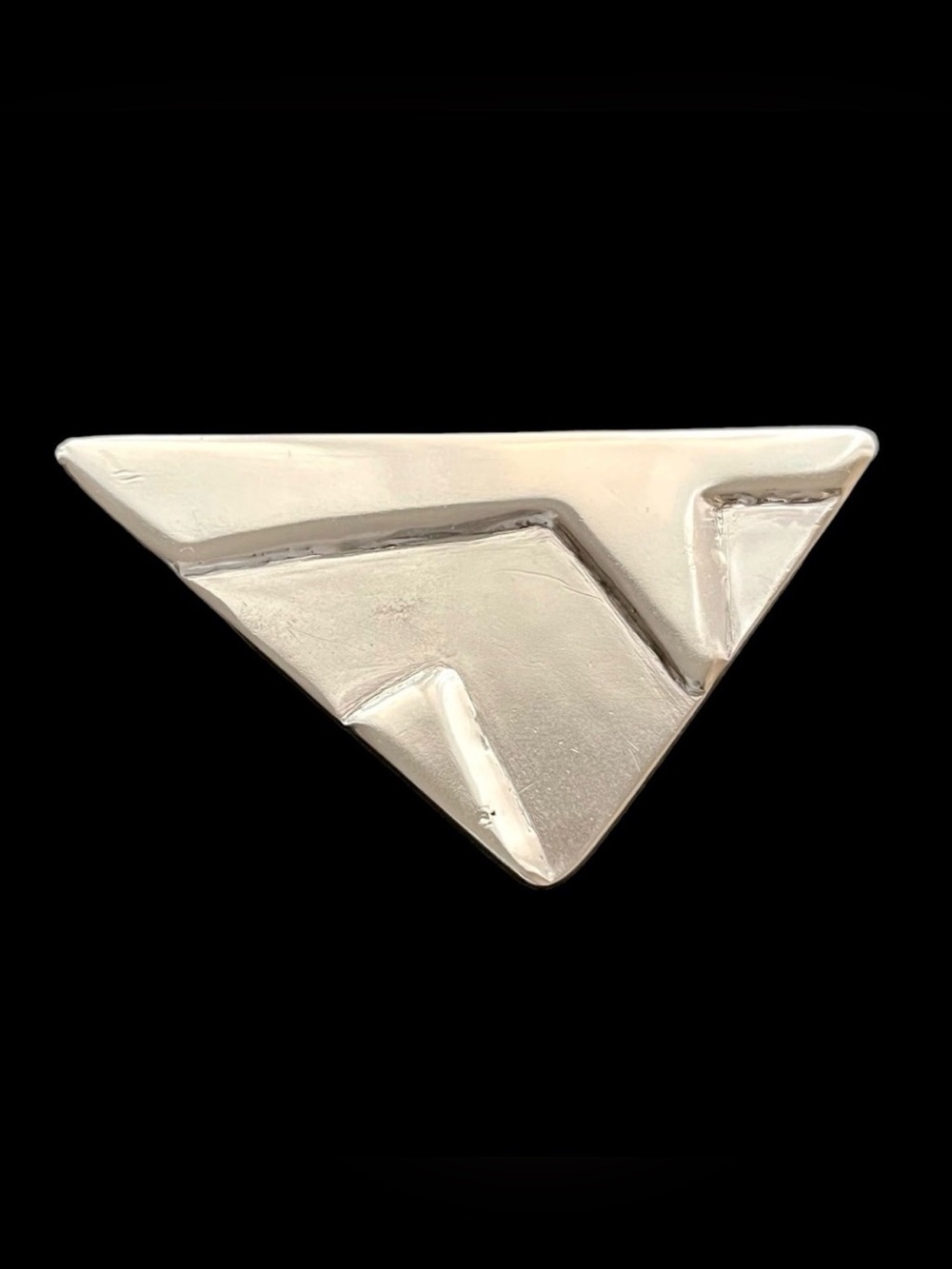 Antique late Art Deco early Modernist period sterling silver brooch